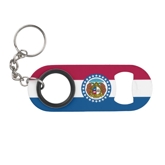 Missouri State Flag Keychain Bottle Opener (Front (Horizontal))