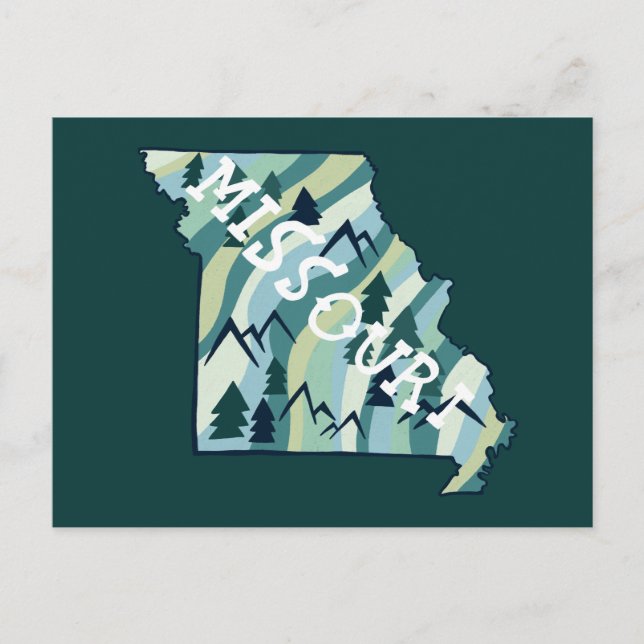 Missouri State Illustrated Map Postcard (Front)