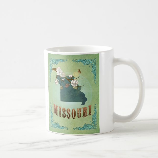 Missouri State Map – Green Coffee Mug (Right)
