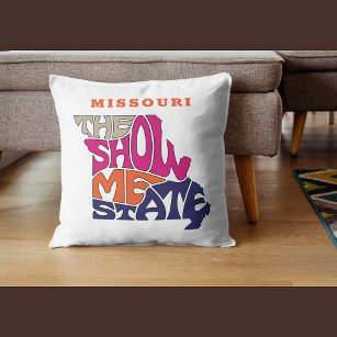 Missouri State Nickname Word Art Throw Pillow