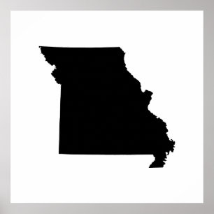 Missouri State Outline Poster
