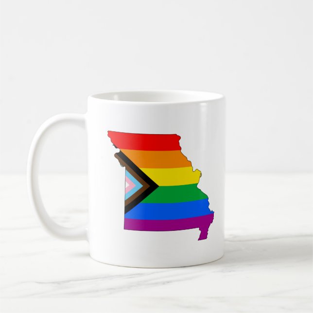 Missouri State Pride LGBTQ Progress Pride Coffee Mug (Left)