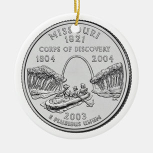 Missouri State Quarter Ceramic Ornament