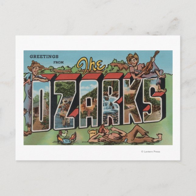 Missouri - The Ozarks - Large Letter Scenes 2 Postcard (Front)