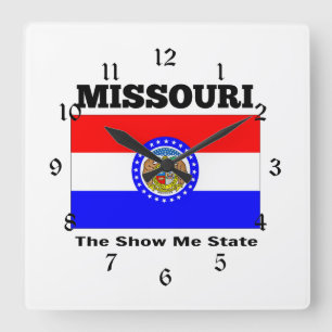 Missouri, The Show Me State Square Wall Clock