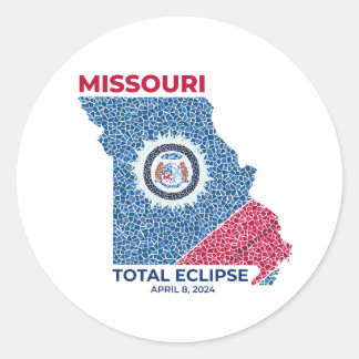 Missouri Total Eclipse Round Sticker