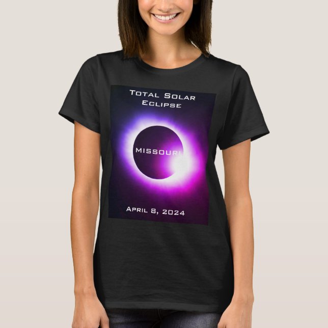 Missouri Total solar eclipse April 8, 2024 T-Shirt (Front)