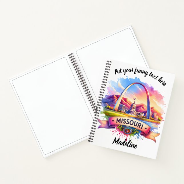 Missouri watercolor illustration notebook (Inside)