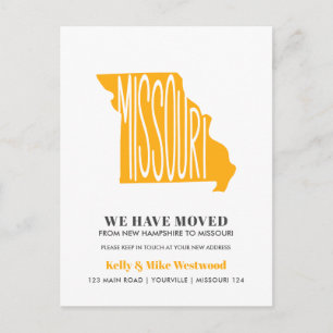 MISSOURI We've moved New address New Home Postcard