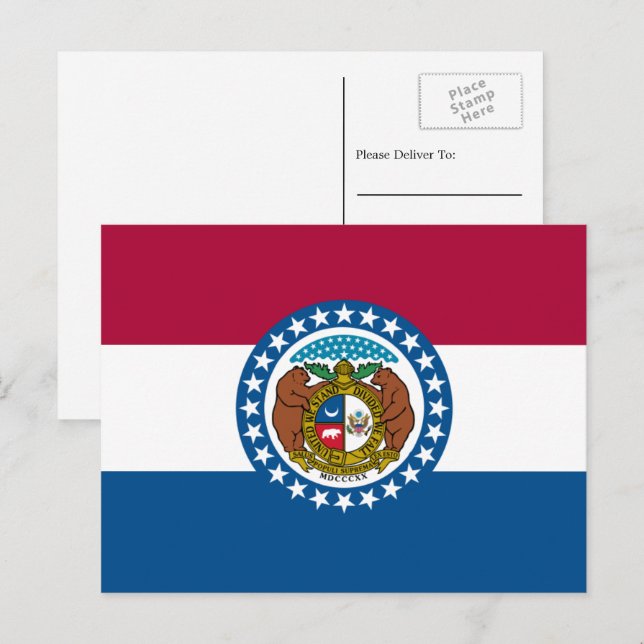 Missourian Flag, Flag of Missouri Postcard (Front/Back)