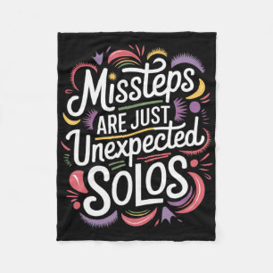 Missteps Are Just Unexpected Solos Line Dancer Fun Fleece Blanket