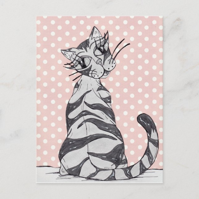 Missy Cat 02 Postcard (Front)