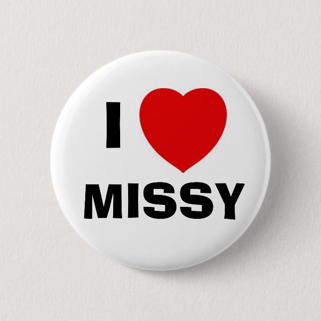 MISSY, I 2 INCH ROUND BUTTON (Front)