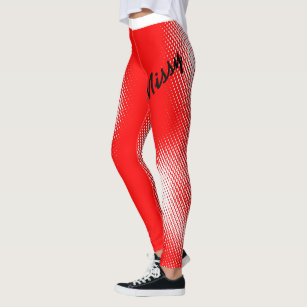 Missy in Large Text with Dot Pattern on Your Colou Leggings