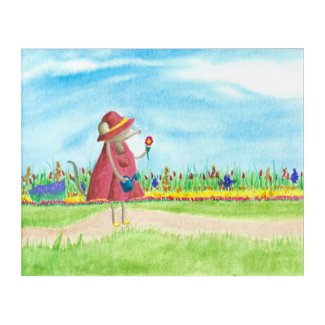 Missy Mouse in Summer Garden Acrylic Print