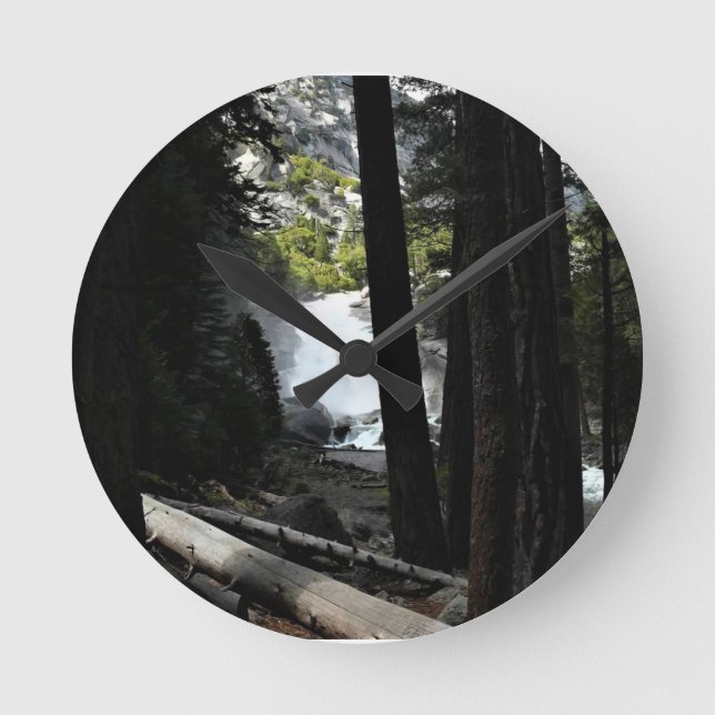 Mist Falls, King's Canyon National Park, CA Round Clock (Front)