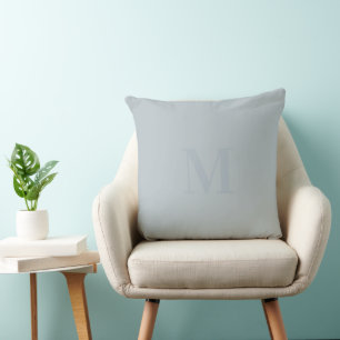 Mist Monogram Throw Pillow