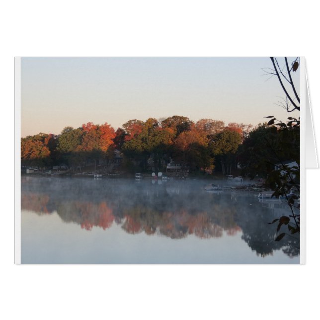 Mist on the Lake as fall settles on Pine Lake (Front Horizontal)