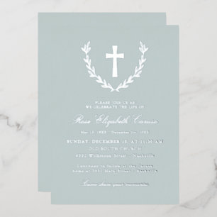 Mist Silver Wreath Cross Celebration of Life