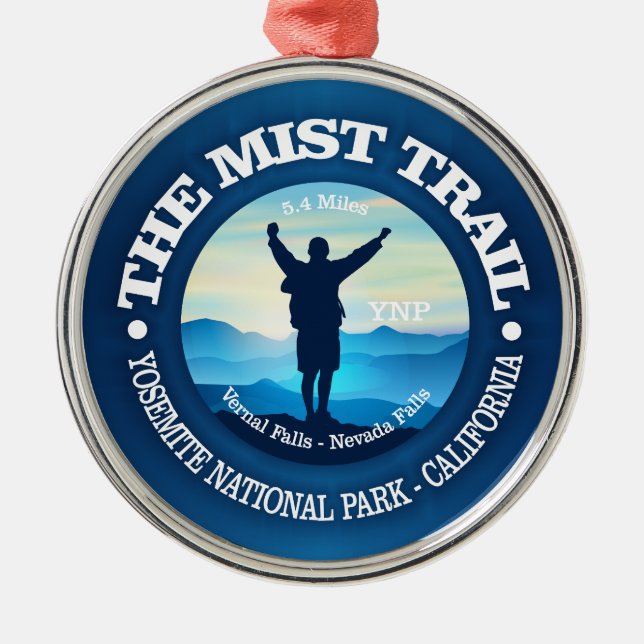 Mist Trail (V) Metal Ornament (Front)