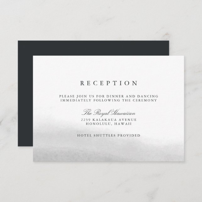 Mist Wedding Reception Card (Front/Back)