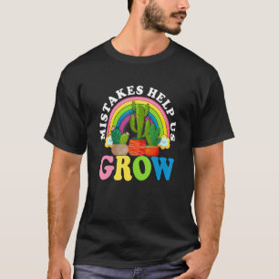 Mistake Help Us Grow Mindset Positive Teacher Back T-Shirt
