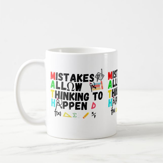 mistakes allow thinking to happen coffee mug (Left)
