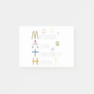 Mistakes Allow Thinking To Happen MATH Teacher Gif Post-it Notes