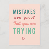 Mistakes are Proof Trying Motivational Quote Poste