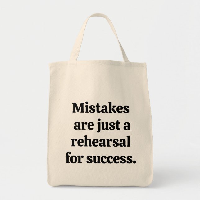 Mistakes Grocery Tote Bag (Front)