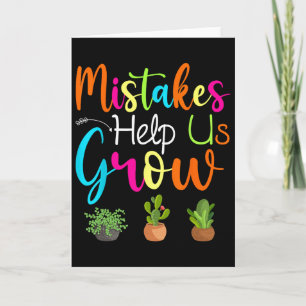 Mistakes Help Us Grow Growth Mindset Motivational Card