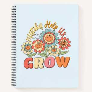 Mistakes Help Us Grow Playful Floral Motivation Notebook