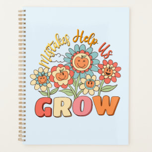 Mistakes Help Us Grow   Playful Floral Motivation Planner