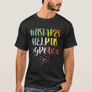 Mistakes Help Us Grow Tie Dye Back To School Kids T-Shirt