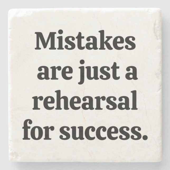 Mistakes Marble Stone Coaster (Front)