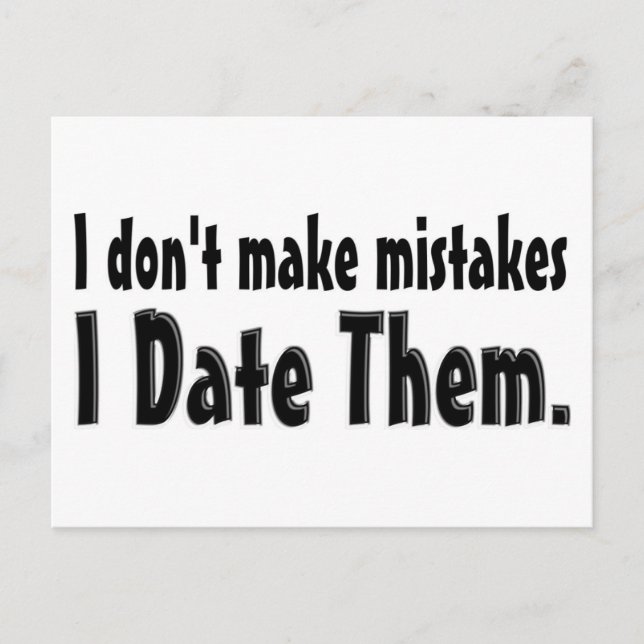 Mistakes Postcard (Front)