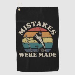 Mistakes Were Made Funny Golf Cart Club Motif  Towel