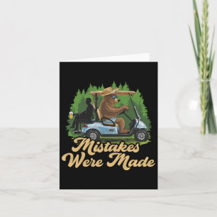 Mistakes Were Made Funny Golfcart Golfing Dad Men Card