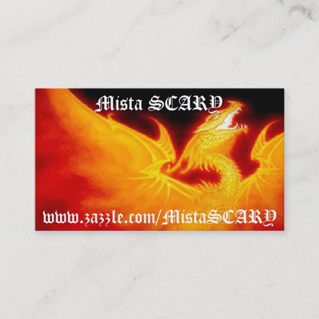 MistaSCARY Fire Phoenix Flaming Skull Profile Card (Front)