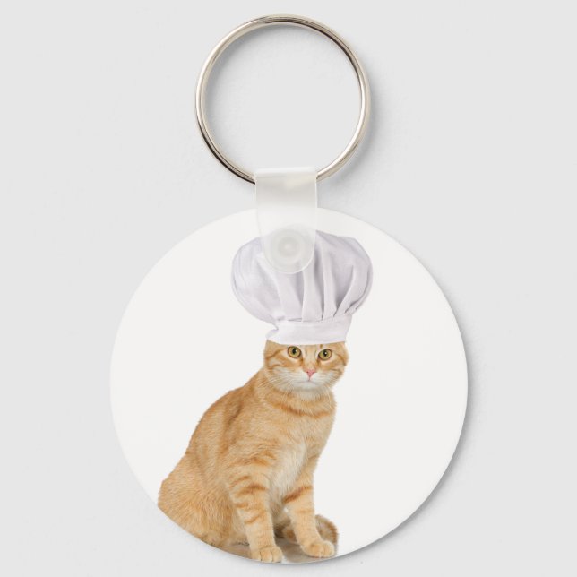 Mister Cat Chef To You Keychain (Front)