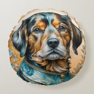 Mister Doggie Round Pillow