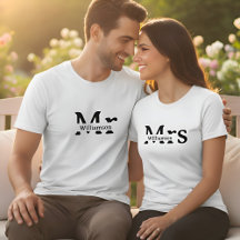 Mister Family Name Custom Couples Mens  White