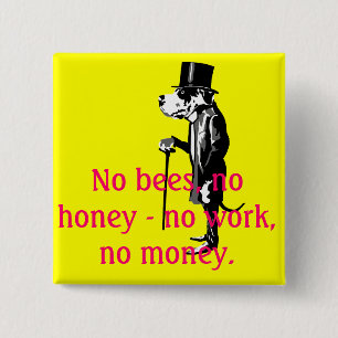 Mister Great Dane, the wise dog 2 Inch Square Button