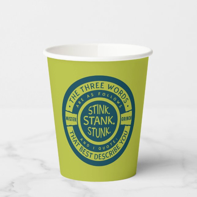 Mister Grinch | Stink Stank Stunk Paper Cups (Left)