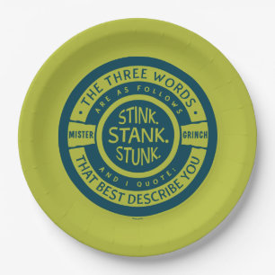 Mister Grinch   Stink Stank Stunk Paper Plate