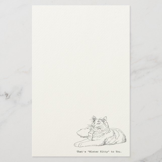 Mister Kitty Cat Stationery (Front)