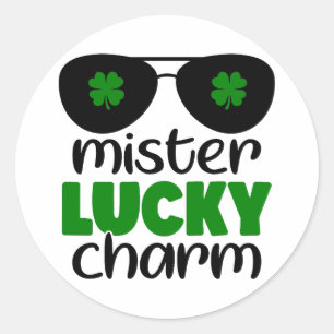 Mister Lucky Charm 🍀✨ Classic Round Sticker