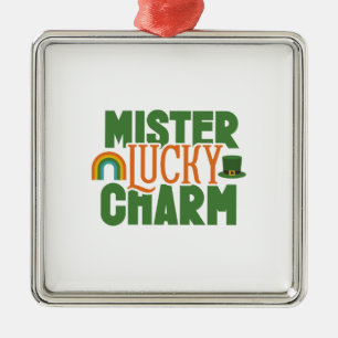 Mister Lucky Charm Metal Ornament
