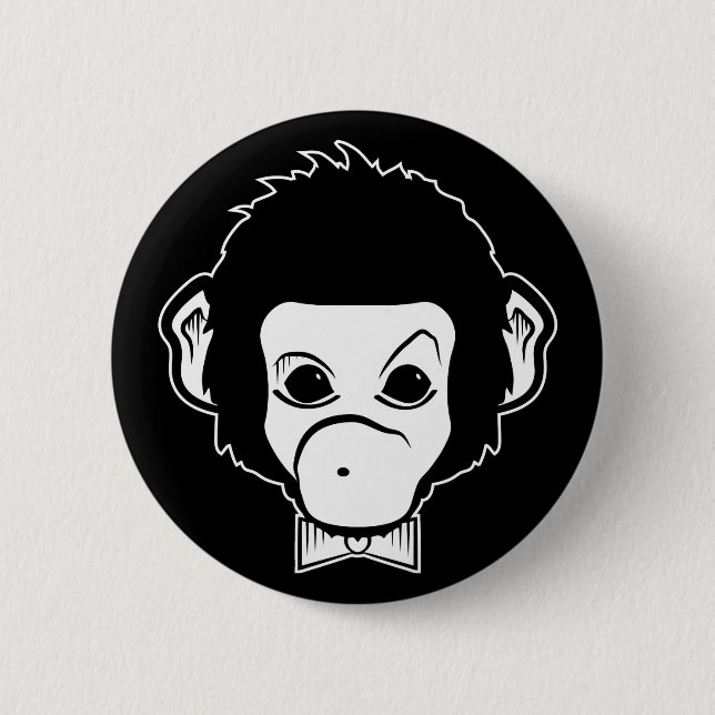 mister monkey 2 inch round button (Front)