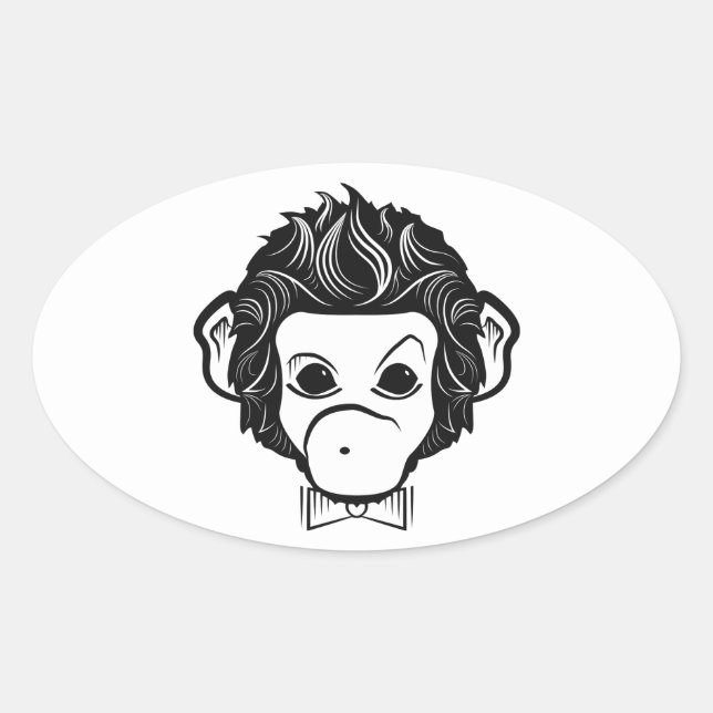 mister monkey oval sticker (Front)